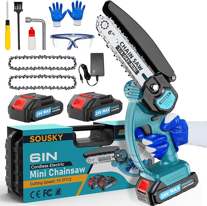 Mini Chainsaw Cordless, 6Inch Portable Small